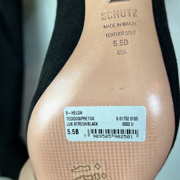 SCHUTZ Helga Black Microsuede Over The Knee Boot Size 5.5 - Picture 10 of 13